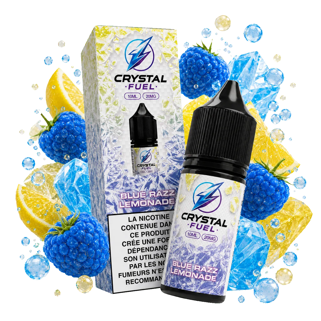 Crystal Fuel Nic Salts — Blue Razz Lemonade